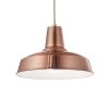 MIEDZIANA LAMPA WISZĄCA IDEAL LUX MOBY SP1 093697 LAMPA LOFT 